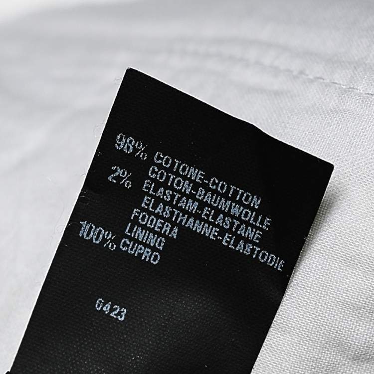 Pre Owned Fendi White Cotton Pants S