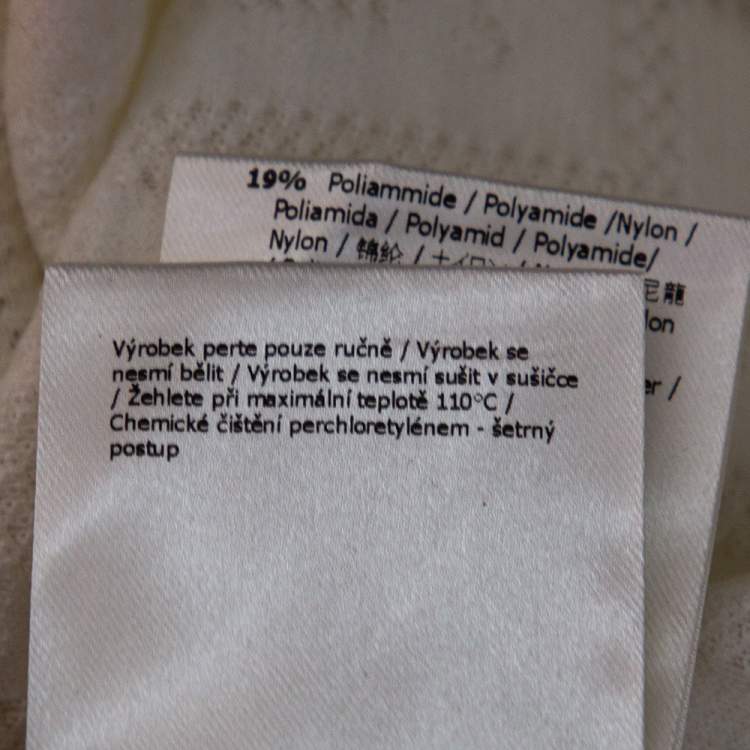 Pre Owned Fendi White Monogram Knit Crewneck Midi Dress M 