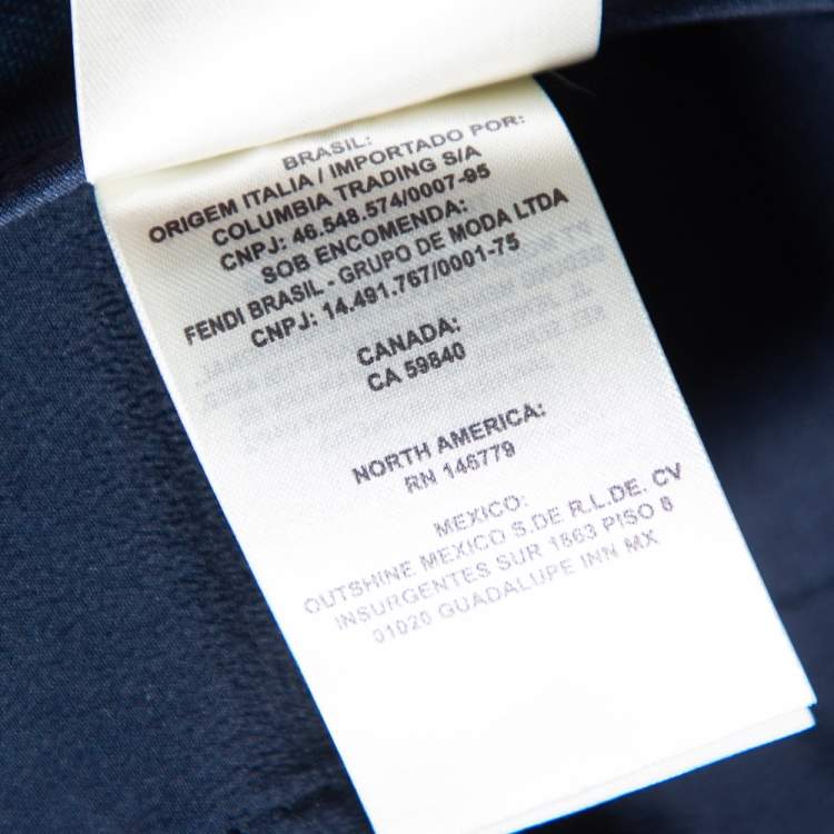 Pre Owned Fendi Teal Blue Cotton Side Strip Detail Capri Pants S