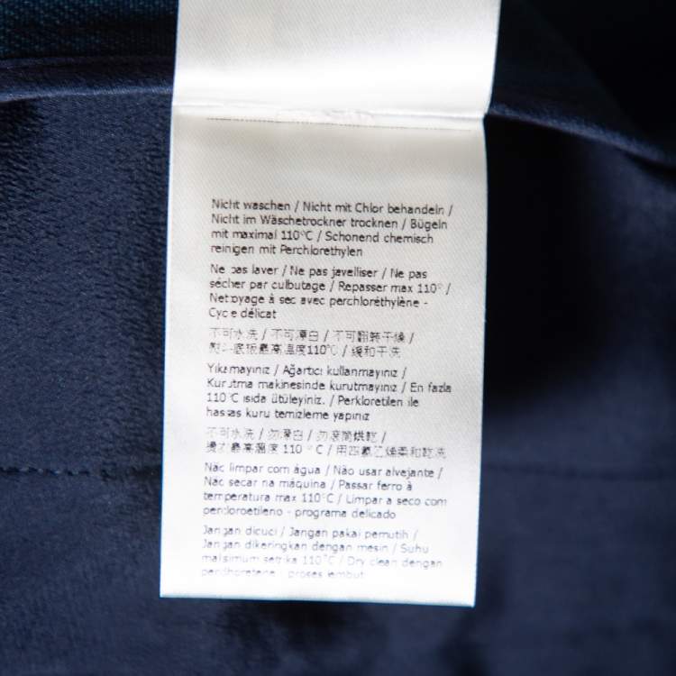 Pre Owned Fendi Teal Blue Cotton Side Strip Detail Capri Pants S