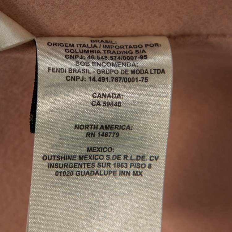 Pre Owned Fendi Cream Wool & Fur Detailed Button Front Cape S