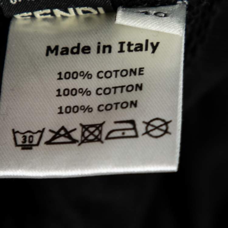 Pre Owned Fendi Black Cotton Karlito Joggers S