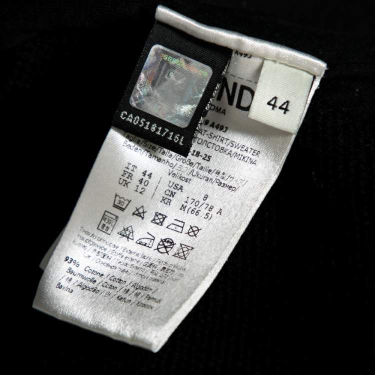 Pre Owned Fendi Black Cotton Logo Tape Trimmed Zip Front Jacket M