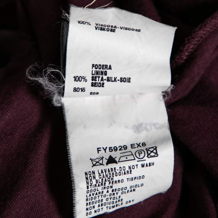 Pre Owned Fendi Mauve Jersey Turtleneck Long Sleeve Top S