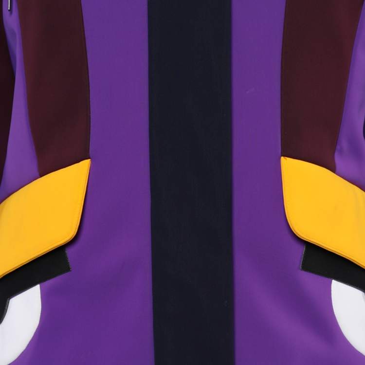 Pre Owned Fendi Purple Synthetic Paneled Wonders Ski Jacket L