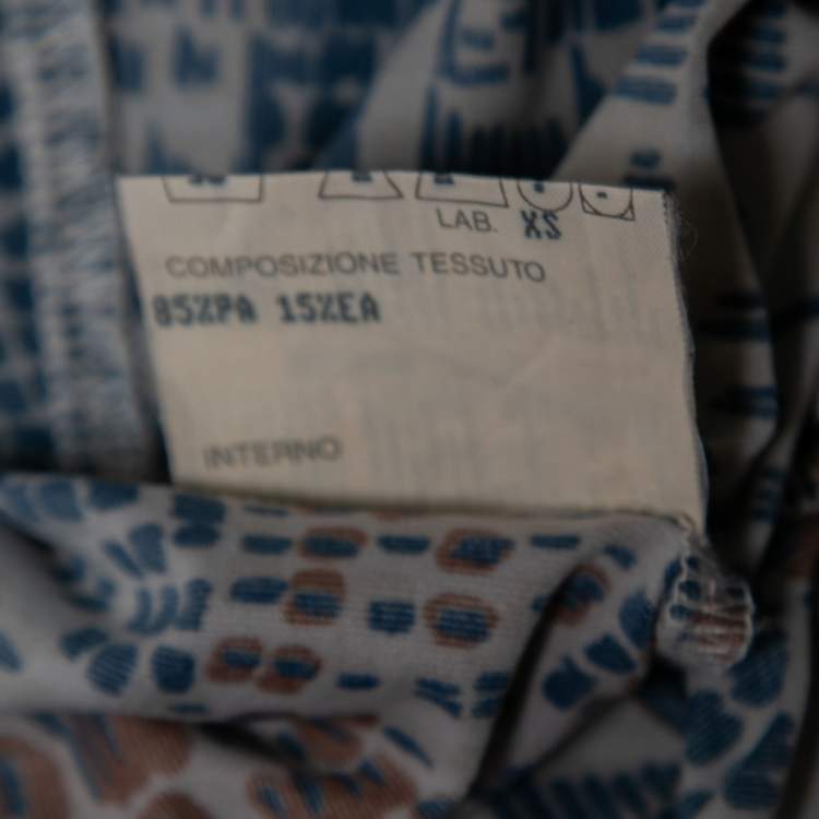 Pre Owned Fendi Multicolor Printed Jersey Long Sleeve Shirt M