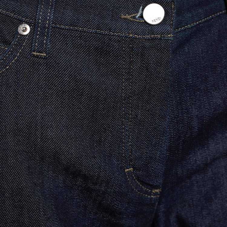 Pre Owned Fendi Blue Denim Boot Cut Jeans M/Waist 32"
