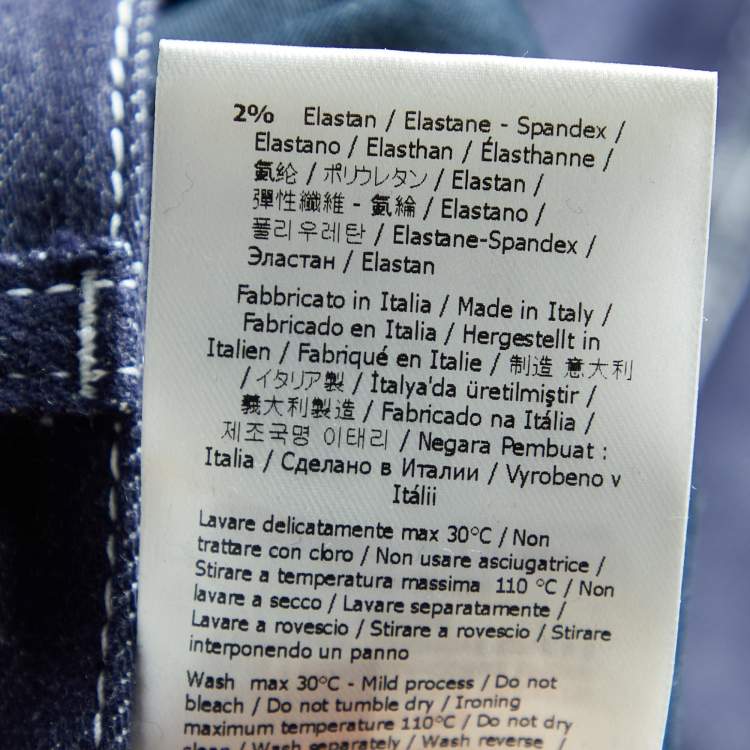 Pre Owned Fendi Blue Denim Fendimania Skinny Fit Jeans M Waist 30"