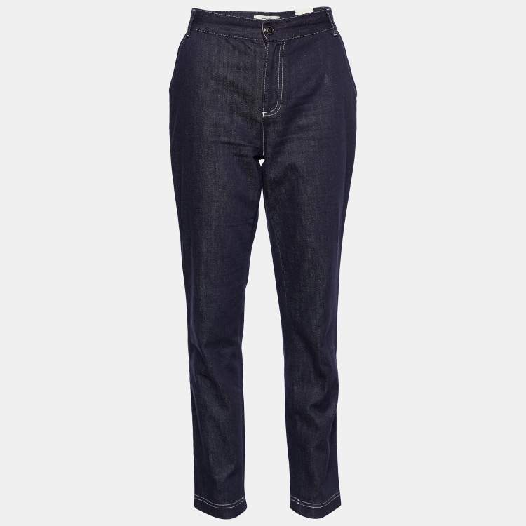 Pre Owned Fendi Blue Denim Fendimania Skinny Fit Jeans M Waist 30"