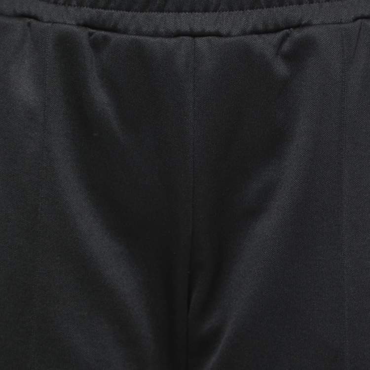 Pre Owned Fendi Black Jersey Logo Band Detail Track Pants S
