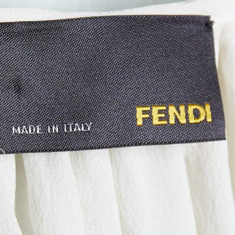 Pre Owned Fendi Multicolour Pastel Silk Chiffon Shift Dress L