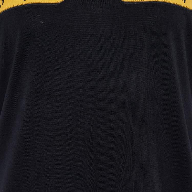 Pre Owned Fendi Black Monster Eye Patch Cotton Knit T-shirt M