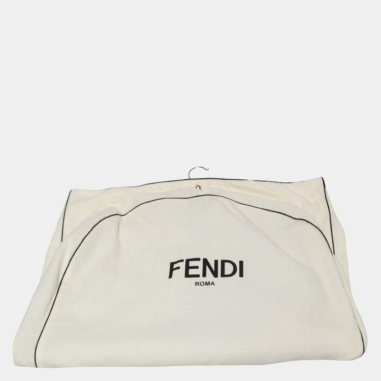 Pre Owned Fendi Beige Calligraphy Print Belted Collar Detail Blouse S