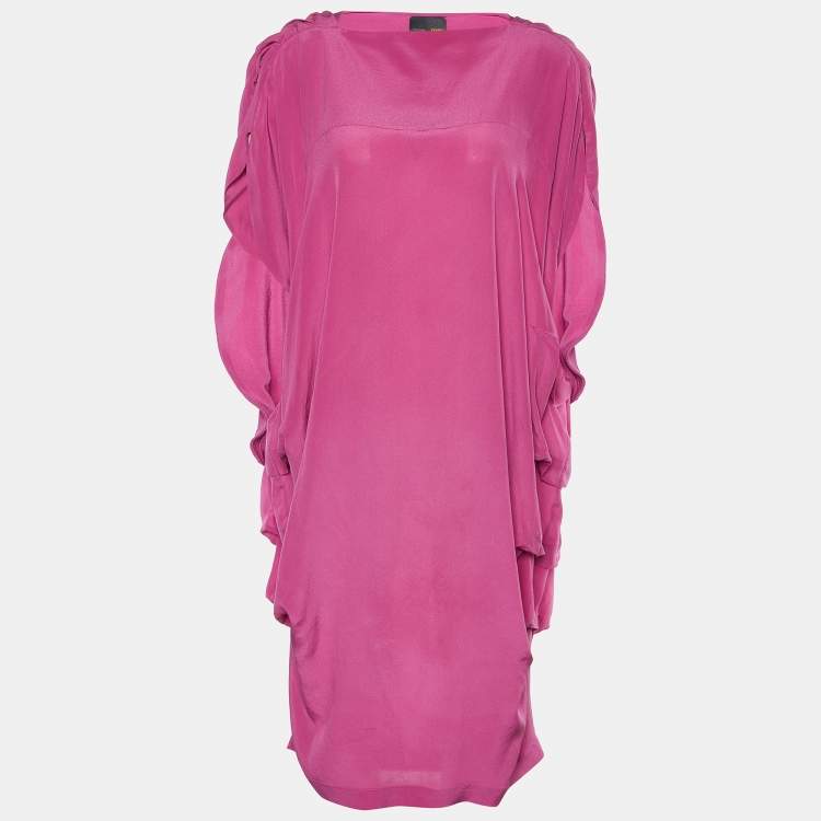 Fendi Pink Silk Pleated Tunic L Fendi | The Luxury Closet