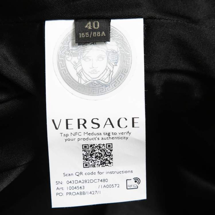 Pre Owned Versace X Fendi Black Jersey Sleeveless Midi Dress S