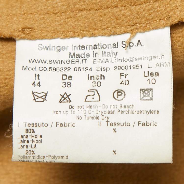 Pre Owned Fendi Beige Wool Button Front Jacket M