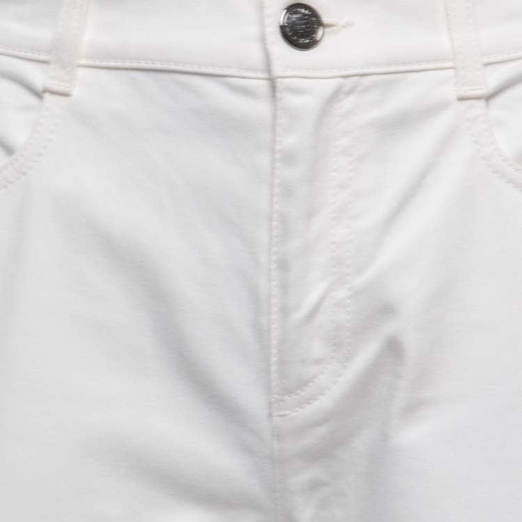 Pre Owned Fendi White Denim Skinny  Jeans M Waist 29"