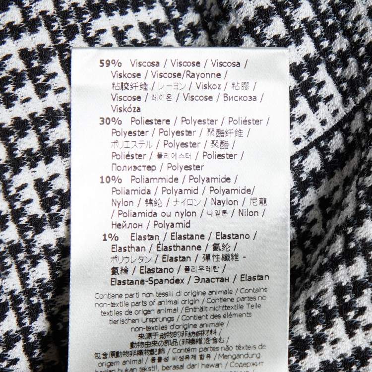 Pre Owned Fendi Moochrome Zucca Pattern Knit Oversized Cardigan XL