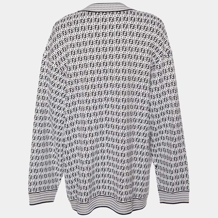 Black and on sale white fendi sweater