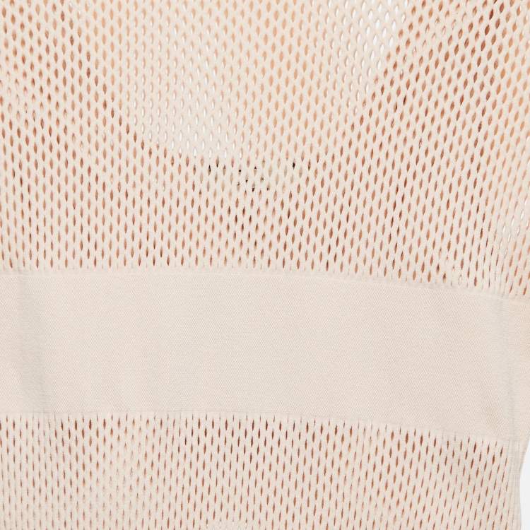 Pre Owned Fendi Light Pink Knit Long Sleeve Bodysuit XXXS