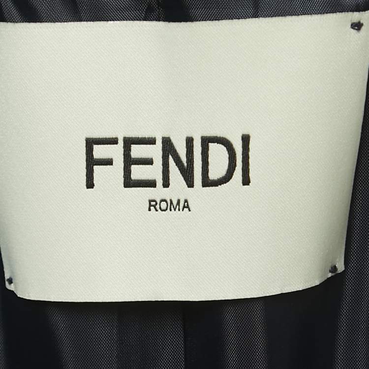 Pre Owned Fendi Navy Blue Wool Single Breasted Blazer S