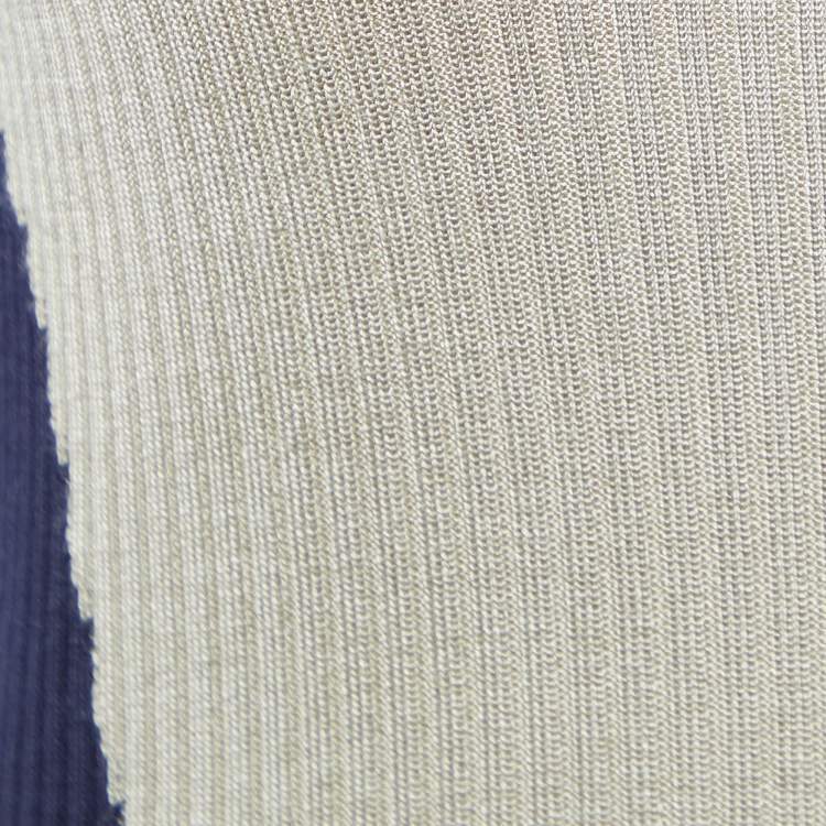 Pre Owned Fendi Olive Green & Black Silk Knit T-Shirt M