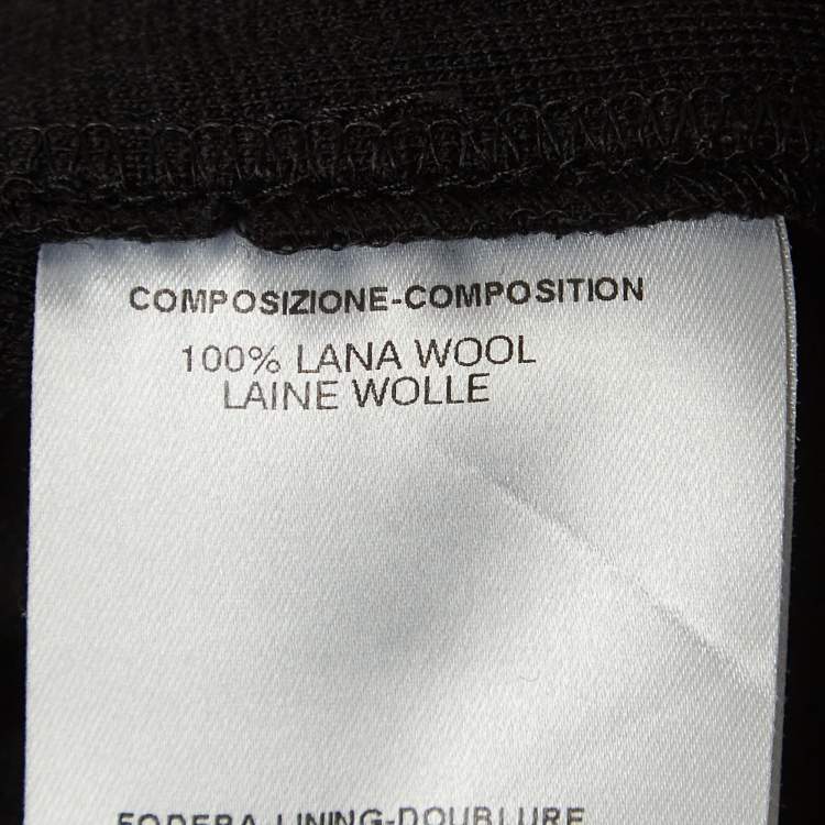 Pre Owned Fendi Vintage Black Wool Trousers S