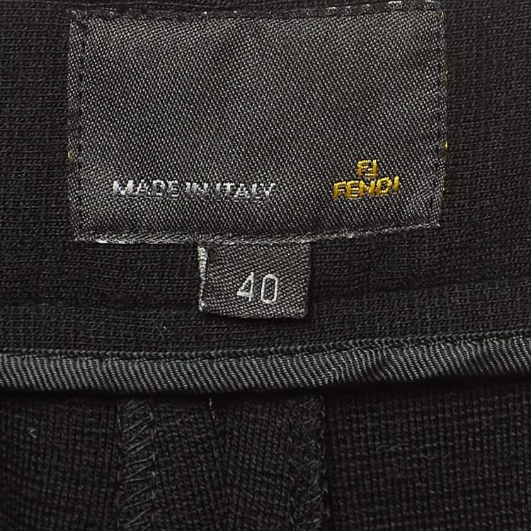 Pre Owned Fendi Vintage Black Wool Trousers S