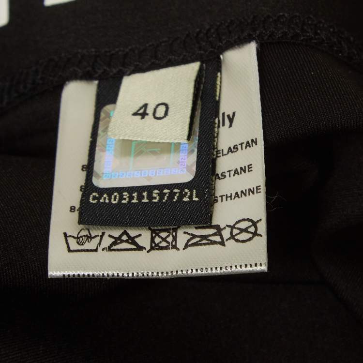 Pre Owned Fendi Yellow Monster Eyes Printed Jersey Leggings S