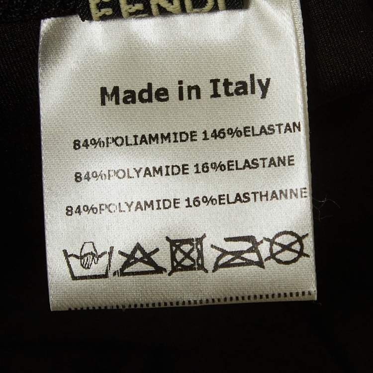 Pre Owned Fendi Yellow Monster Eyes Printed Jersey Leggings S
