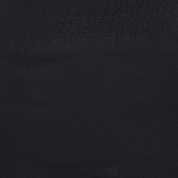 Pre Owned Fendi Black Wool Knee Length Skirt M