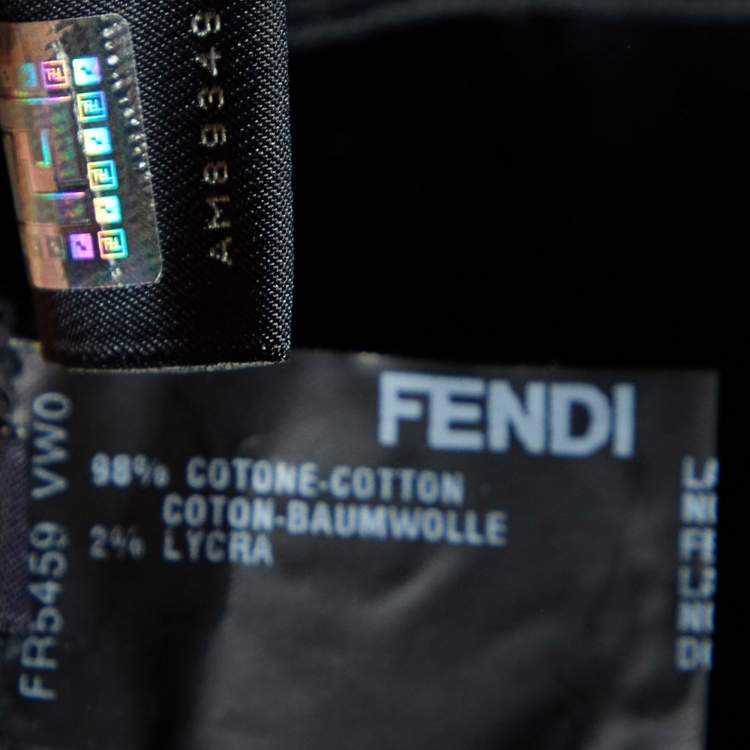 Pre Owned Fendi Black Denim Skinny Jeans M