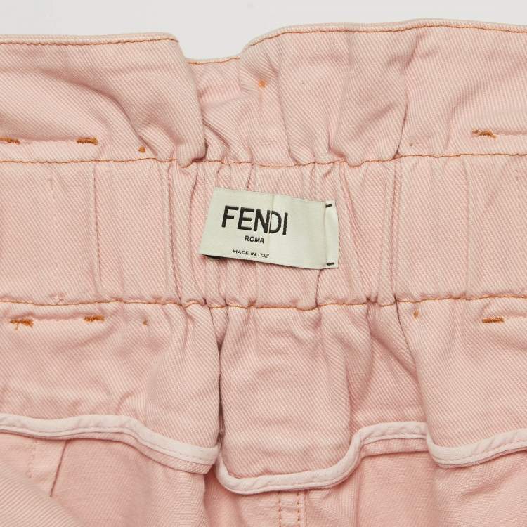 Pre Owned Fendi Pink Denim High Waist  Jeans M Waist 26"