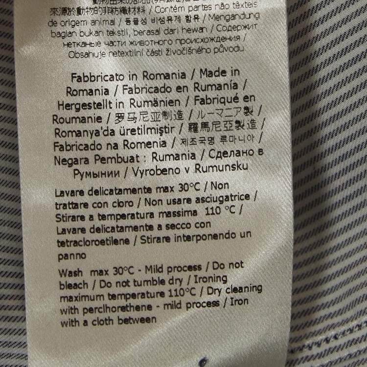 Pre Owned Fendi White/Blue Pinstripe Cotton Buttoned Up Shirt S