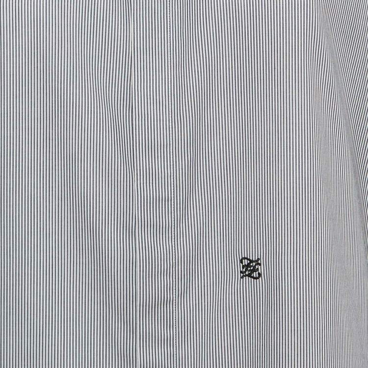 Pre Owned Fendi White/Blue Pinstripe Cotton Buttoned Up Shirt S