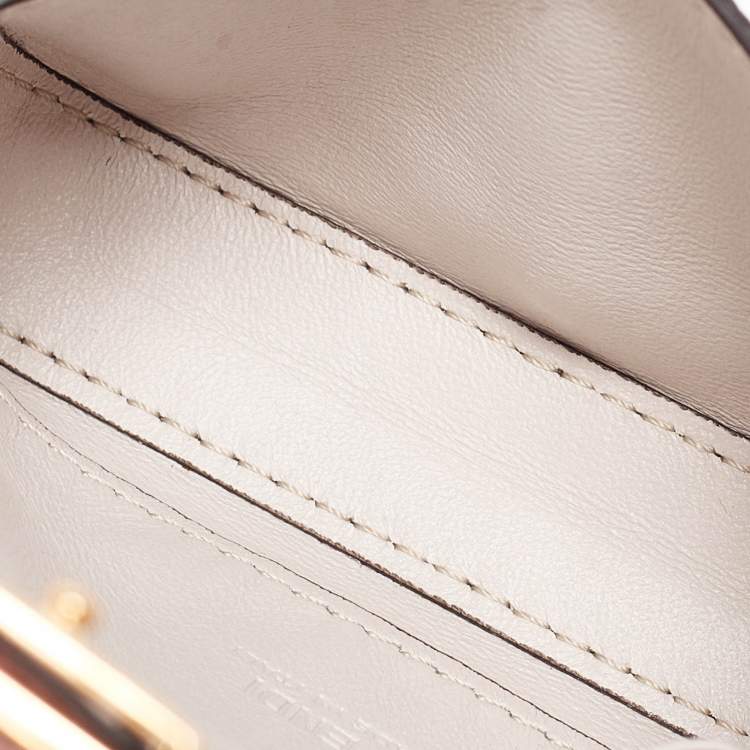 Pre Owned Fendi Pink Leather Nano Baguette Charm Bag