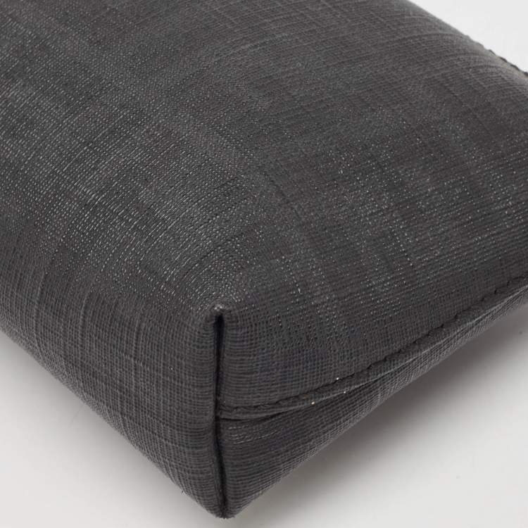 Pre Owned Fendi Black Zucca Coated Canvas Accessories Pochette