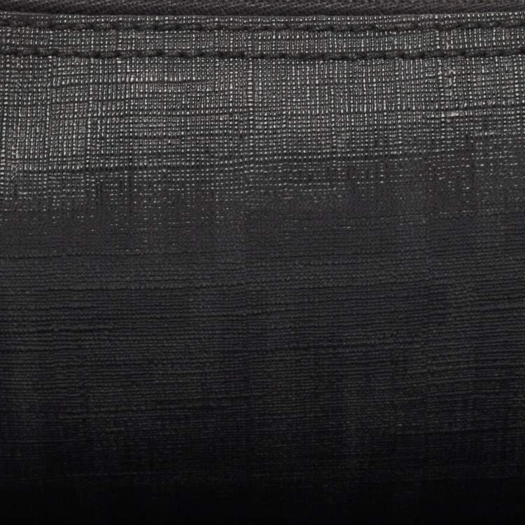 Pre Owned Fendi Black Zucca Coated Canvas Accessories Pochette