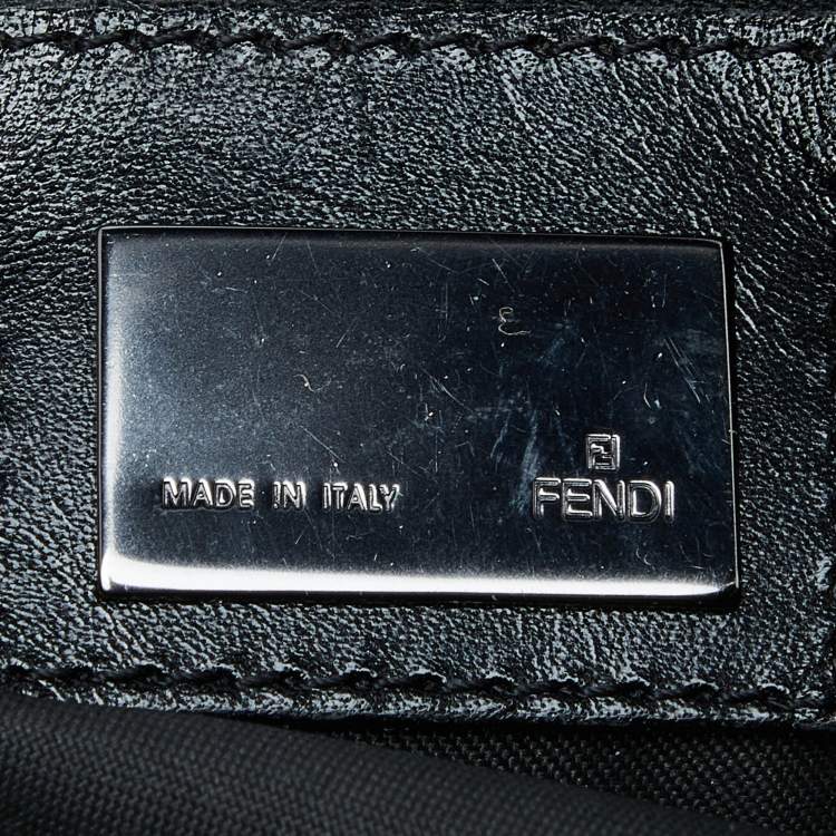 Pre Owned Fendi Brown/Black Zucchino Canvas Mama Forever Shoulder Bag