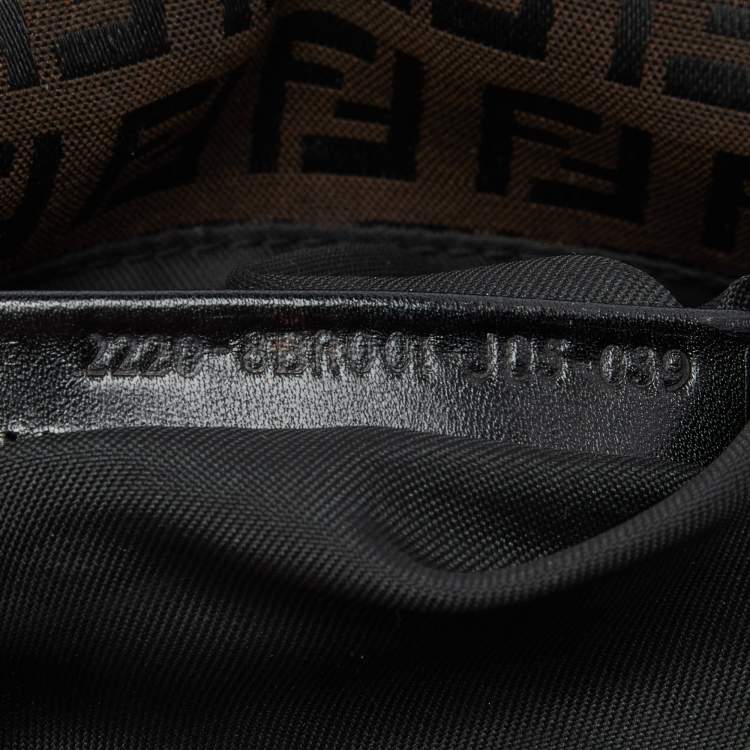Pre Owned Fendi Brown/Black Zucchino Canvas Mama Forever Shoulder Bag