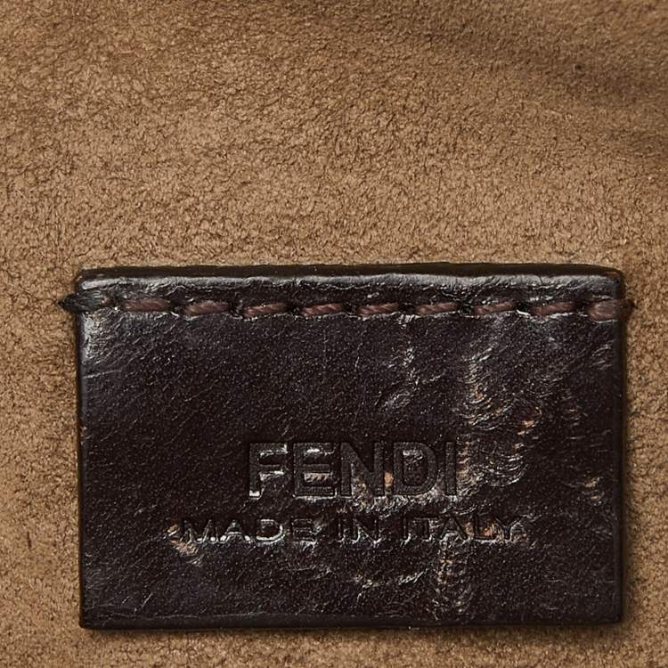 Pre Owned Fendi Mint Green Leather Mini Be Baguette Bag 