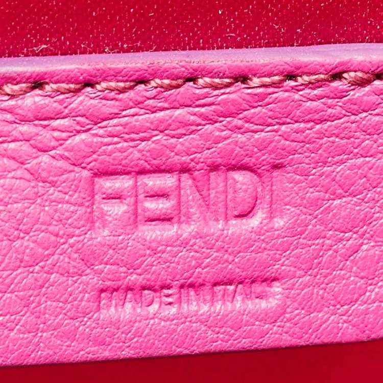 Pre Owned Fendi Purple/Orange Snakeskin Rush Chain Clutch