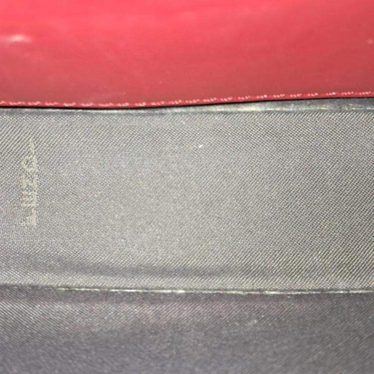 Pre Owned Fendi Brown/red chain mini belt bag 