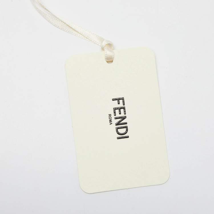 Pre Owned Fendi White Zucca PVC and Leather Mini Mon Tresor Drawstring Bucket Bag
