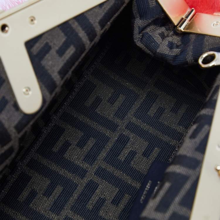 Pre Owned Fendi Red For Fur and Leather Small First Clutch