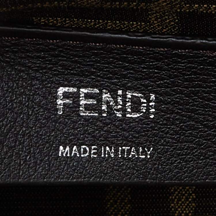 Pre Owned Fendi Silver Laminated Leather Small First Clutch