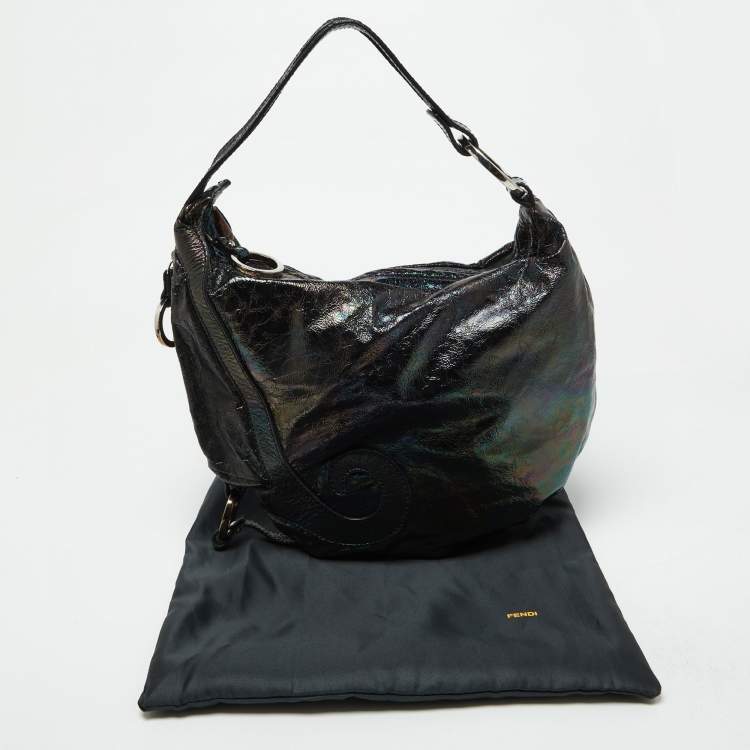 Pre Owned Fendi Multicolor Iridescent Leather Biga Hobo