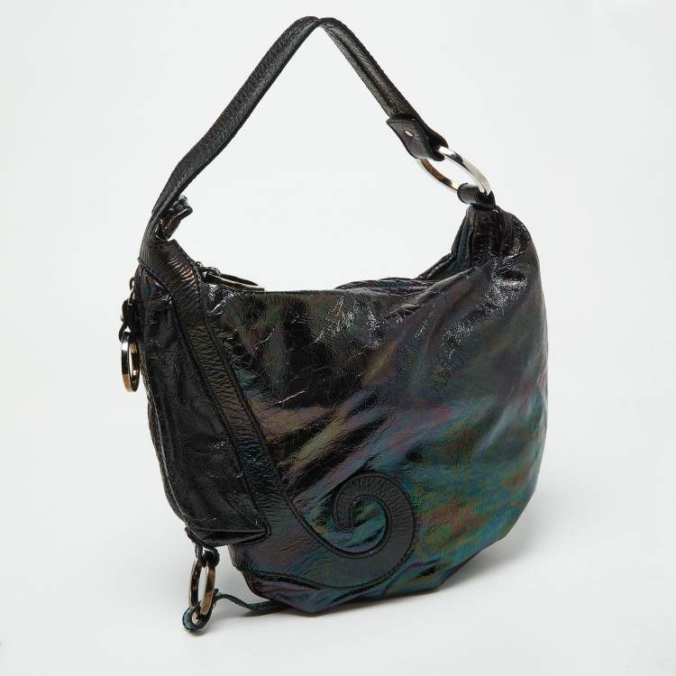 Pre Owned Fendi Multicolor Iridescent Leather Biga Hobo