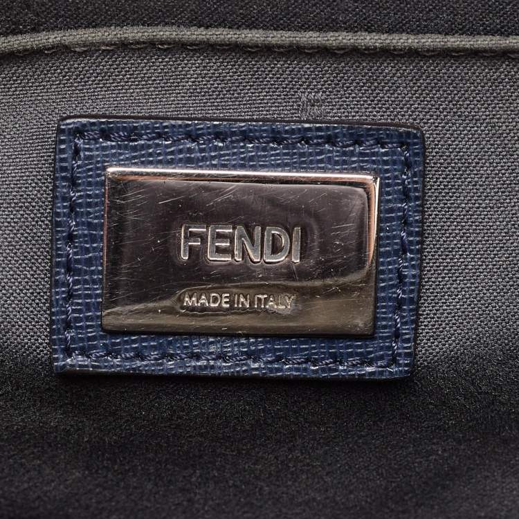 Pre Owned Fendi Tri Color Leather Small Demi Jour Top Handle Bag