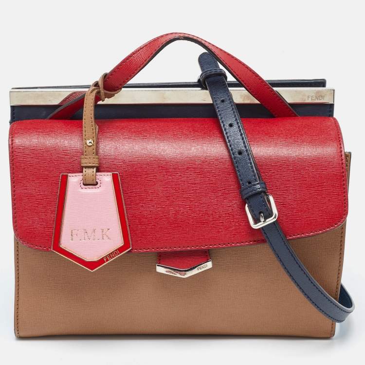 Fendi Tri Color Leather Small Demi Jour Top Handle Bag Fendi TLC